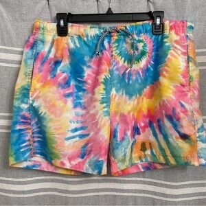 BOARDIES / Multi Colored Tie Dye Swim Trunks Size L